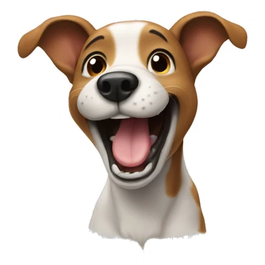 A.dog laughing sticker