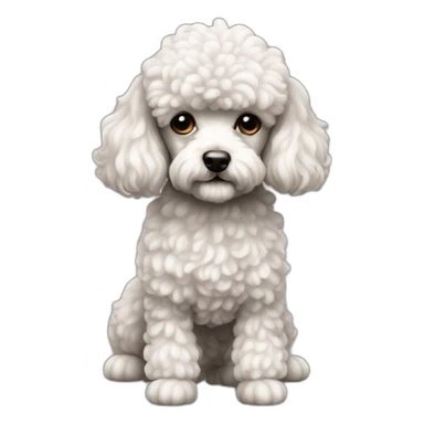 Dog poodle miniature full-height sticker