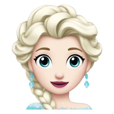 elsa frozen with pink lips sticker
