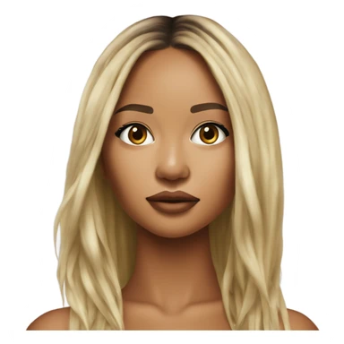 Hyper Realistic beautiful Karrueche Tran model photo  sticker