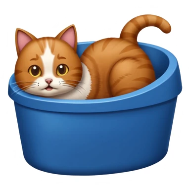 Cat pooping sticker