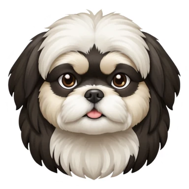 Black and white shih tzu sticker