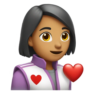 Chica haciendo un corazón  sticker