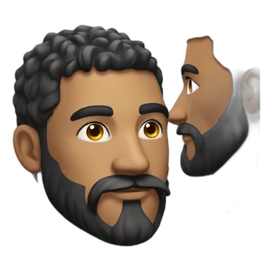 muscly swimmer black beard sticker