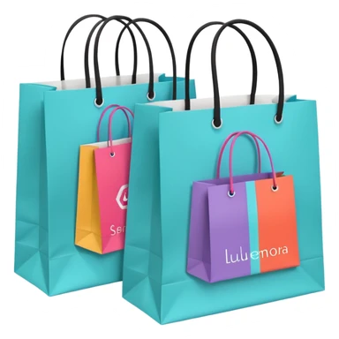 sephora and lululemon shopping bags sticker