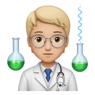 young pharmacist studying scienc sticker