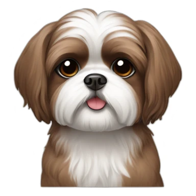 all brown shih-tzu dog sticker