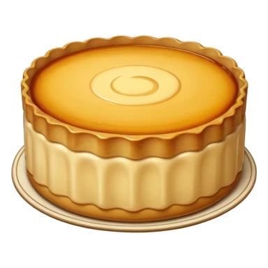 round scalloped flan sticker