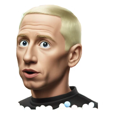 Emeniem eating M&m’s sticker