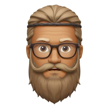 Glasses-Wearing wild viking sticker