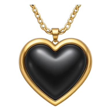 Black heart with golden warp chain  sticker