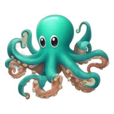 an octopus in mario sticker