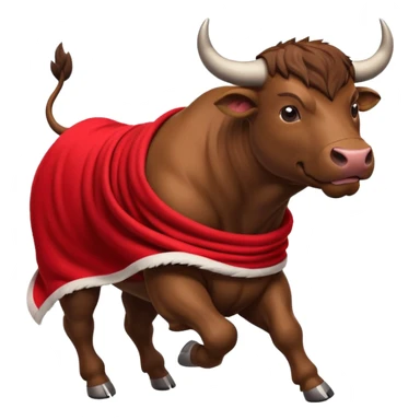No more ephasis on the bull running past the red towel sticker