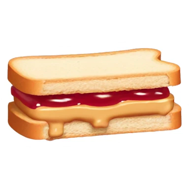 Peanut butter jelly sandwich long horizontally sticker