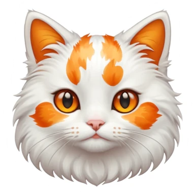gato blanco con manchas naranjas aesthetic sticker