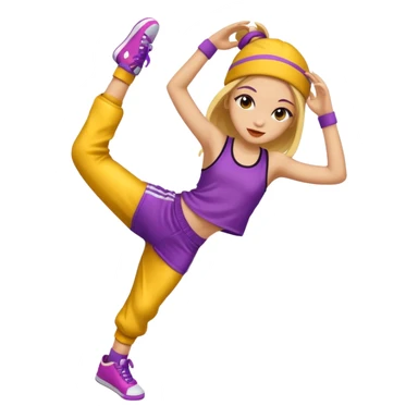street dancer girl sticker