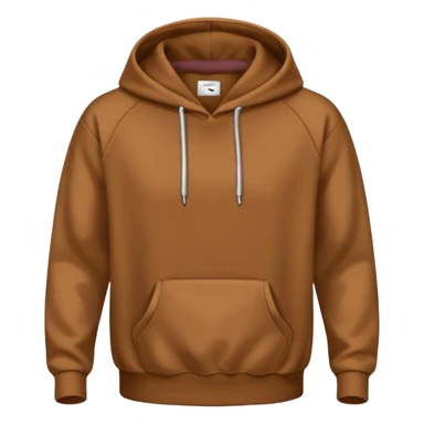 A brown hoodie no human and no zipper nothing on the fornt I like the last one  sticker