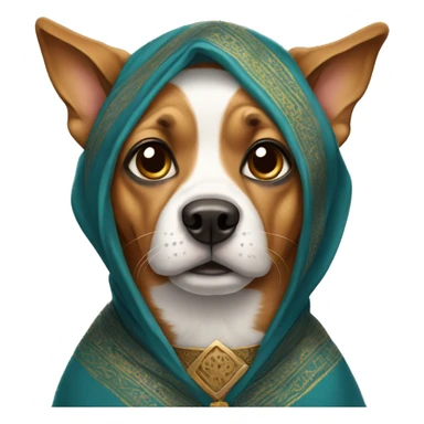 Dog with arabic clothes sticker
