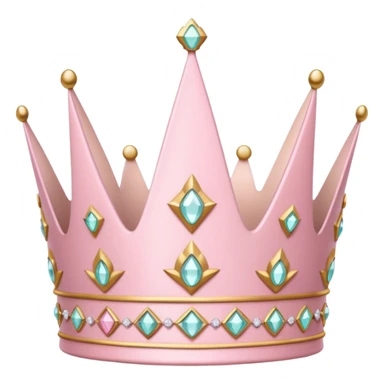 white and pastel pink crown with sparkles sticker