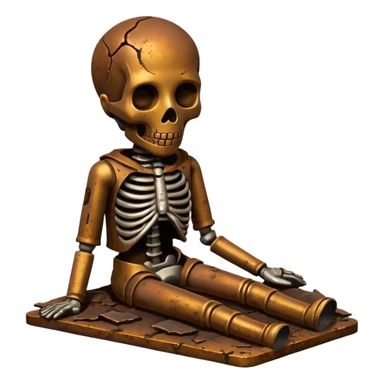 tin figure buried with a corpse sticker