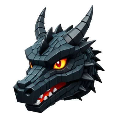 Minecraft black dragon head sticker