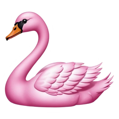 pink swan sticker