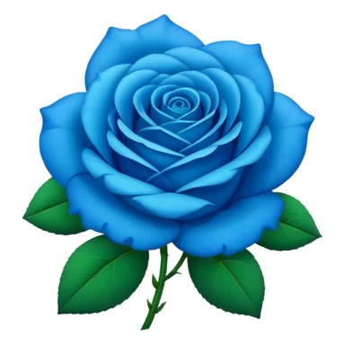 rose shape flower, no stem, now make it a 100% blue, 9.8% green, 0% red, bold and vibrant shade of blue sticker