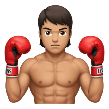 Boxer ,with a mullet haircut sticker