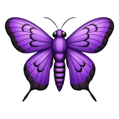 moth purple and black sticker
