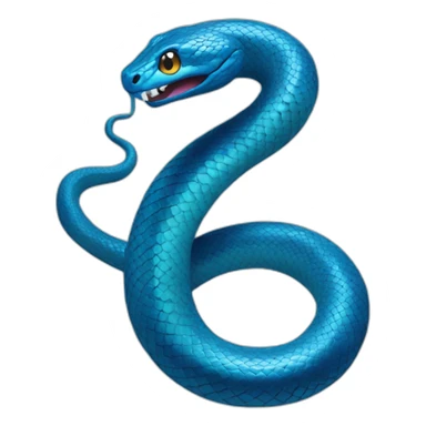 Blue snake sticker