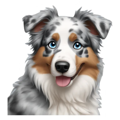 Blue Merle Australian Shepherd with Blue Eyes sticker