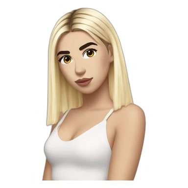 Dua lipa with blonde hair sticker