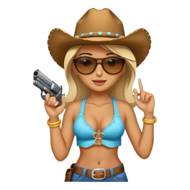 Cowgirl at the beach  sticker