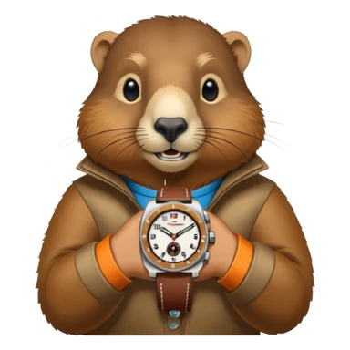 Marmot with a richard mille sticker