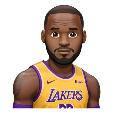 LeBron James wearing Lakers jersey sticker