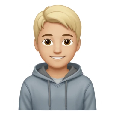 Kjekk gutt (lys i huden) som har pynta seg. Har på seg Jeans og grå hette genser og håret skal være  midtskill og fargen på håret er blondt. Litt øyevipper men ikke mye og litt mørke brun. Skal se HOT Å SEXY UT smile mer!!! sticker