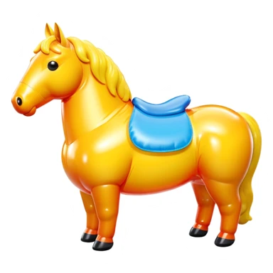   jeff koons style inflatable vinyl figure fat horse  sticker