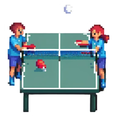 table tennis match sticker