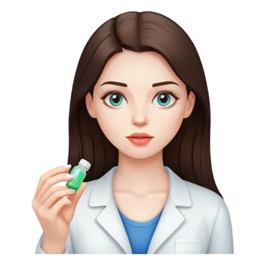 Beautiful fit brunette girl taking pills  sticker