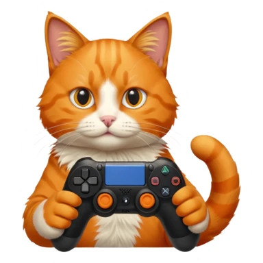 orange cat homme-avec-manette-ps4 sticker