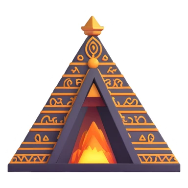 Toltec pyramid with ornate carvings sticker