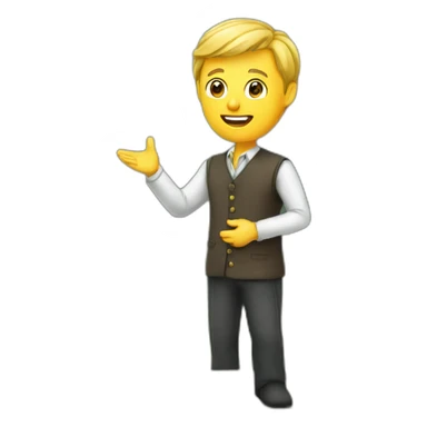 Scholar holding presentation in classroom sticker