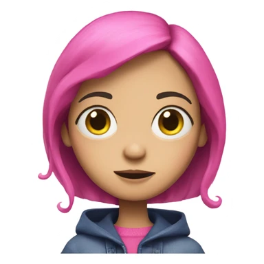 Coraline wearing pink sticker