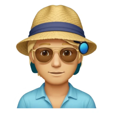 Blonde guy tourist in a beach from Lima, Peru sticker