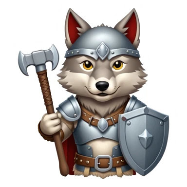 Wolf hold ban hammer Viking  sticker