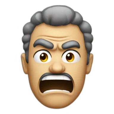 Angry guy with smoke coming out his nose sticker