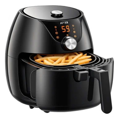 Air fryer in black  sticker