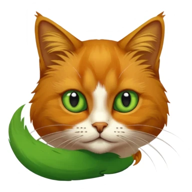 Chat roux qui saute dans la peinture sticker