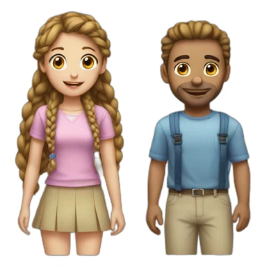 man loves girl with pigtails sticker