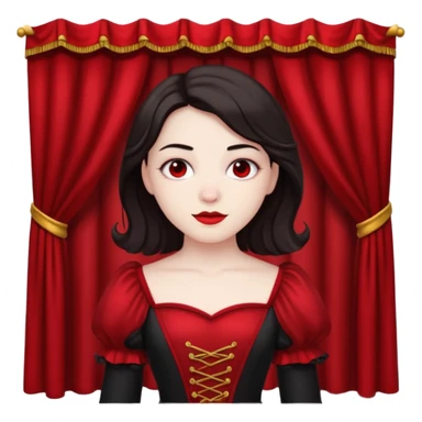 theater student with curtain behind sticker